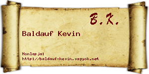 Baldauf Kevin névjegykártya